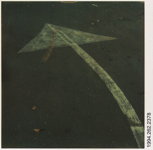 [Street Arrow], Walker Evans (American, St. Louis, Missouri 1903–1975 New Haven, Connecticut), Instant internal dye diffusion transfer print (Polaroid SX-70) 