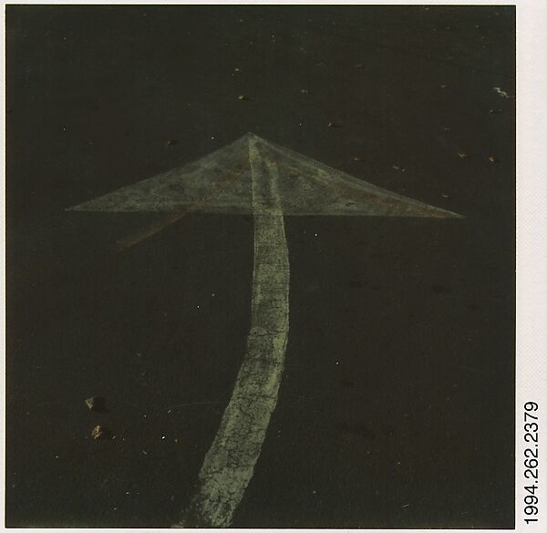 [Street Arrow], Walker Evans (American, St. Louis, Missouri 1903–1975 New Haven, Connecticut), Instant internal dye diffusion transfer print (Polaroid SX-70) 