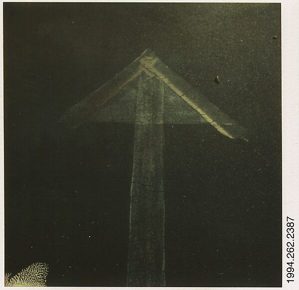 [Street Arrow], Walker Evans (American, St. Louis, Missouri 1903–1975 New Haven, Connecticut), Instant internal dye diffusion transfer print (Polaroid SX-70) 