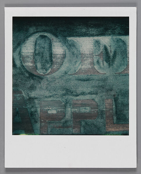 [Detail of Wooden Sign: "POST OFFICE NORTH APPLETON"], Walker Evans (American, St. Louis, Missouri 1903–1975 New Haven, Connecticut), Instant internal dye diffusion transfer print (Polaroid SX-70) 