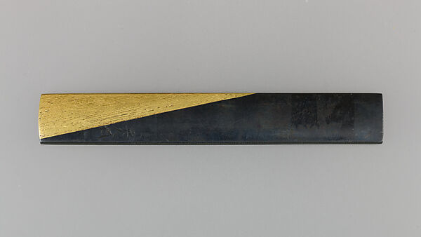 Knife Handle (kozuka), Copper-gold alloy (shakudō), gold, silver, Japanese