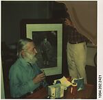 [Walker Evans's 71st Birthday Party: W.E. and Norman Ives], Unknown, Instant internal dye diffusion transfer print (Polaroid SX-70)