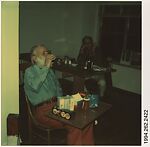 [Walker Evans's 71st Birthday Party: W.E. and Norman Ives], Unknown, Instant internal dye diffusion transfer print (Polaroid SX-70)