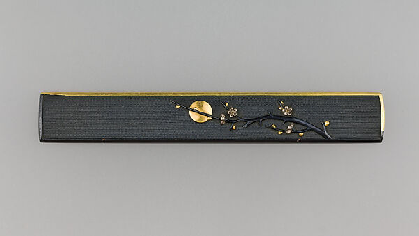 Knife Handle (Kozuka), Copper-gold alloy (shakudō), gold, silver, Japanese 