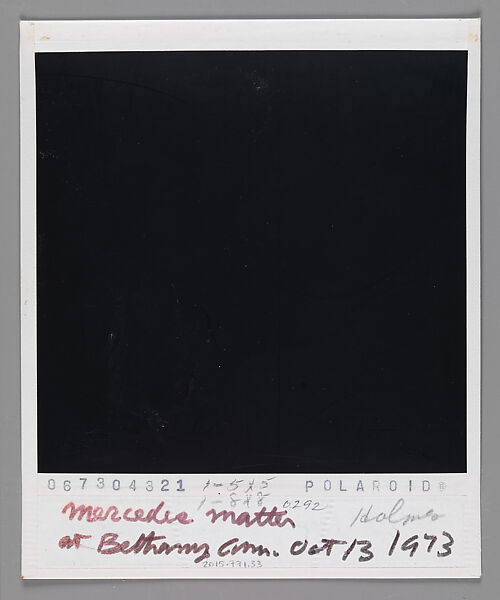 [Mercedes Matter, Bethany, Connecticut], Walker Evans (American, St. Louis, Missouri 1903–1975 New Haven, Connecticut), Instant internal dye diffusion transfer print (Polaroid SX-70)