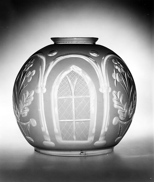 Astral Lamp, Possibly Henry N. Hooper, Bronze, glass, American