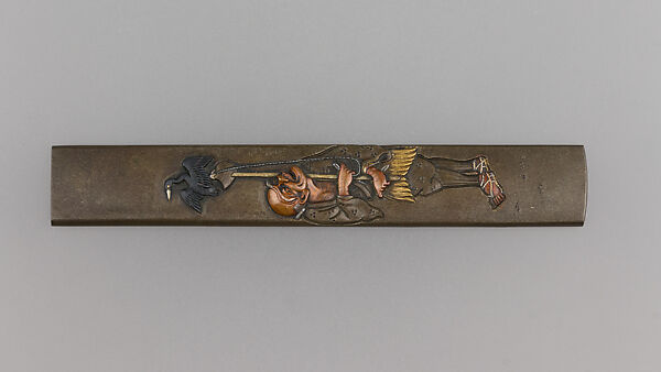 Knife Handle (Kozuka), Copper-silver alloy (shibuichi), copper, gold, silver, copper-gold alloy (shakudō), Japanese 