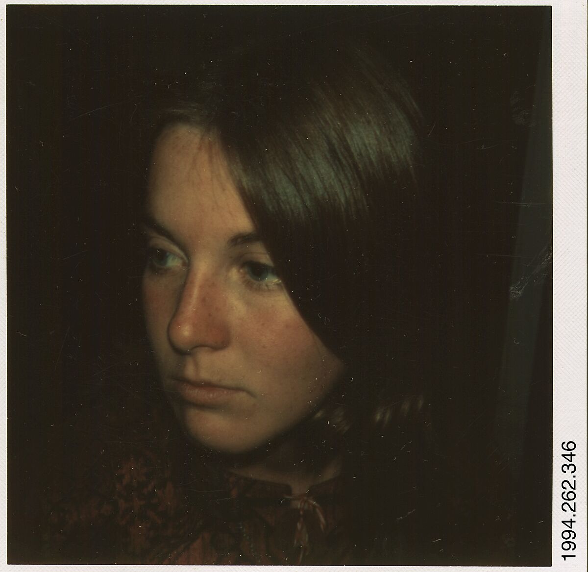 [Joan Sottnick], Walker Evans (American, St. Louis, Missouri 1903–1975 New Haven, Connecticut), Instant internal dye diffusion transfer print (Polaroid SX-70)