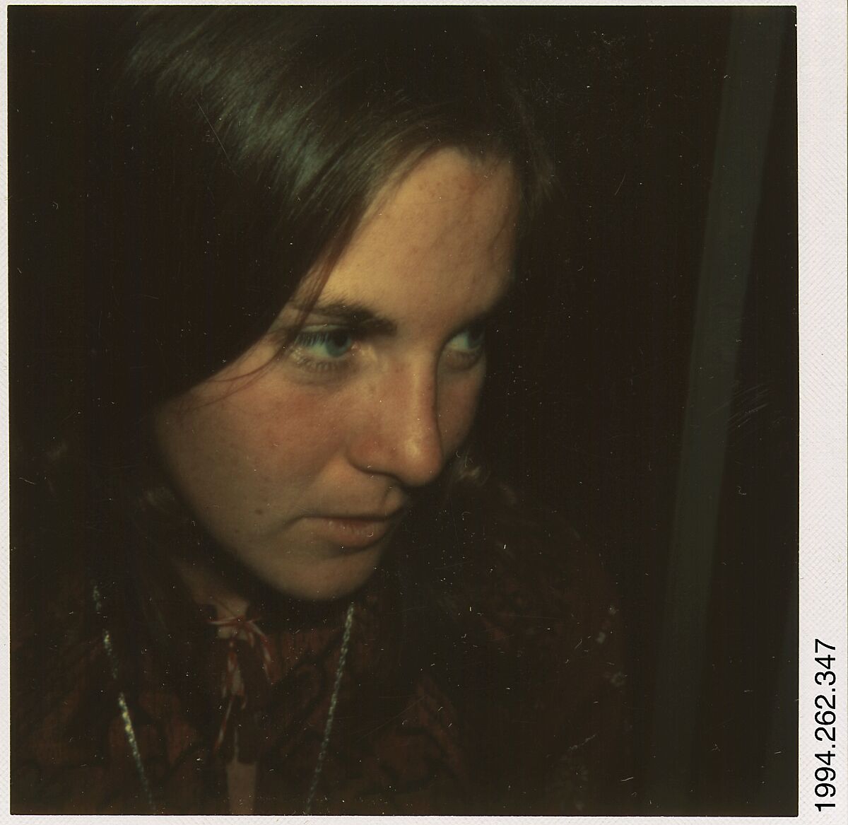 [Joan Sottnick], Walker Evans (American, St. Louis, Missouri 1903–1975 New Haven, Connecticut), Instant internal dye diffusion transfer print (Polaroid SX-70) 