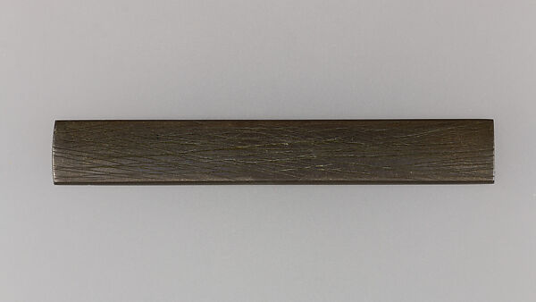 Knife Handle (Kozuka), Copper-silver alloy (shibuichi), gold, Japanese