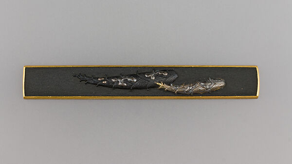Knife Handle (Kozuka), Copper-gold alloy (shakudō), gold, copper-silver alloy (shibuichi), silver, Japanese 