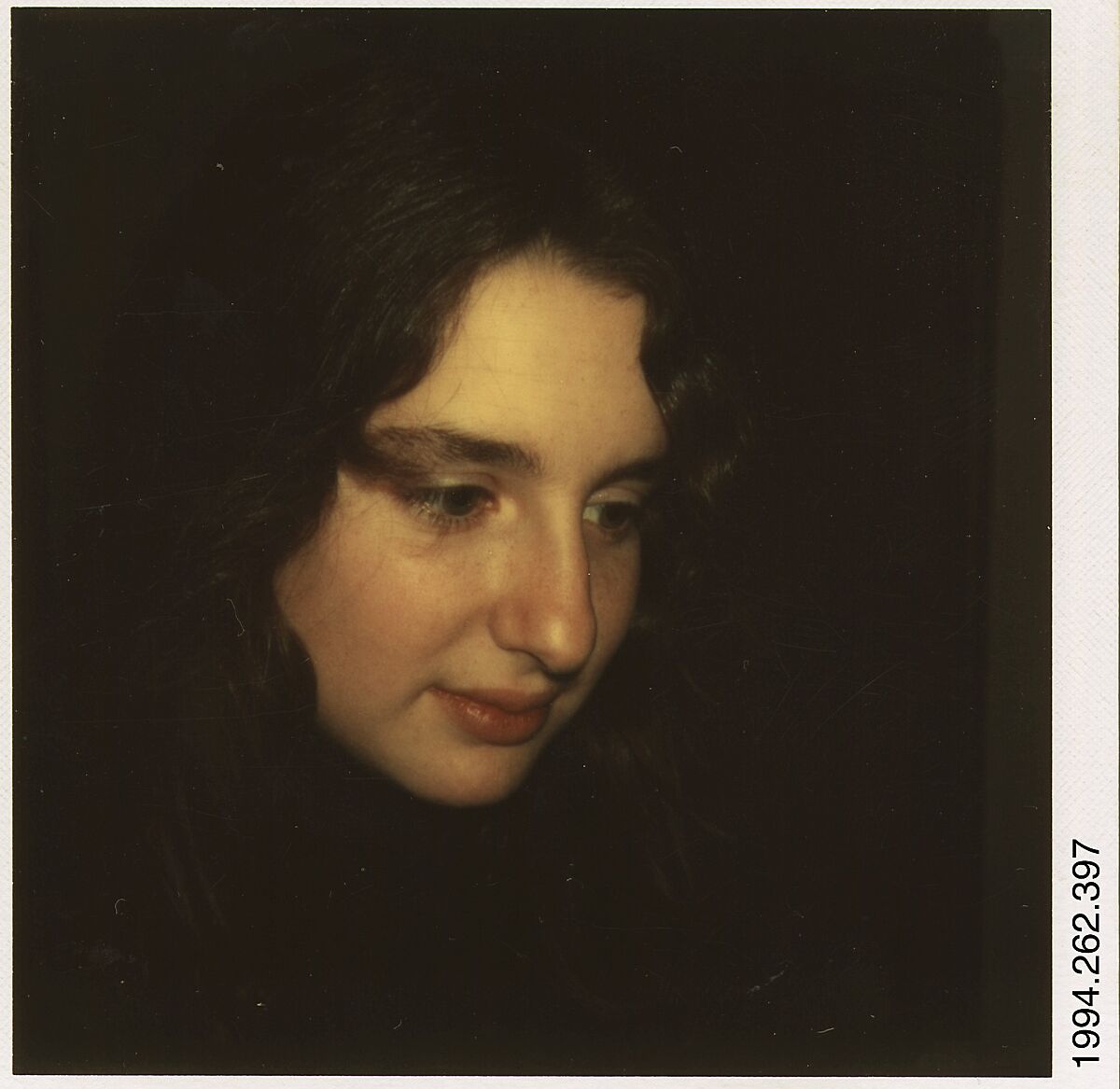 [Carla Steiger, Oberlin, Ohio], Walker Evans (American, St. Louis, Missouri 1903–1975 New Haven, Connecticut), Instant internal dye diffusion transfer print (Polaroid SX-70) 