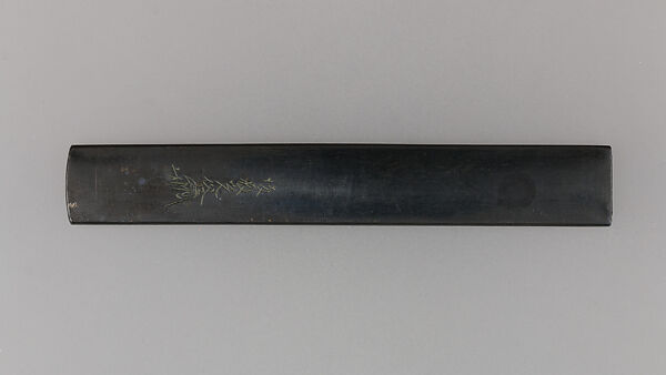 Knife Handle (Kozuka), Copper-gold alloy (shakudō), gold, silver, Japanese