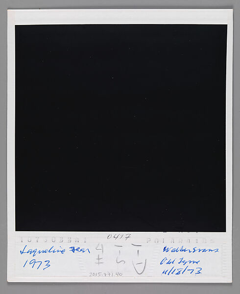 [Jacqueline Fear, Old Lyme, Connecticut], Walker Evans (American, St. Louis, Missouri 1903–1975 New Haven, Connecticut), Instant internal dye diffusion transfer print (Polaroid SX-70)