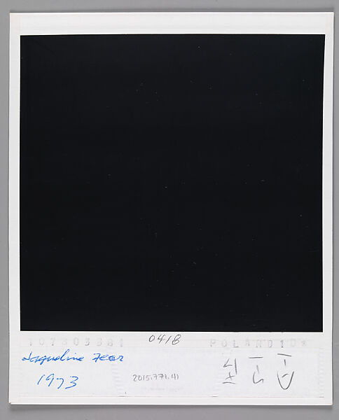 [Jacqueline Fear, Old Lyme, Connecticut], Walker Evans (American, St. Louis, Missouri 1903–1975 New Haven, Connecticut), Instant internal dye diffusion transfer print (Polaroid SX-70)