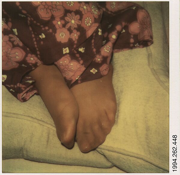[Jacqueline Fear's Stockinged Feet, England], Walker Evans (American, St. Louis, Missouri 1903–1975 New Haven, Connecticut), Instant internal dye diffusion transfer print (Polaroid SX-70) 
