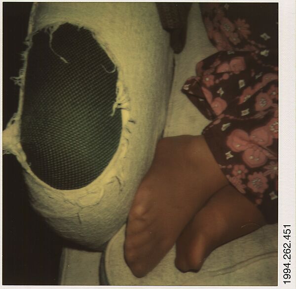 [Jacqueline Fear's Stockinged Feet, England], Walker Evans (American, St. Louis, Missouri 1903–1975 New Haven, Connecticut), Instant internal dye diffusion transfer print (Polaroid SX-70) 