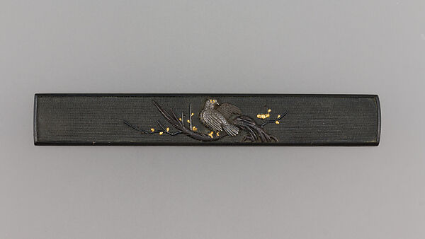 Knife Handle (Kozuka), Copper-gold alloy (shakudō), gold, Japanese 