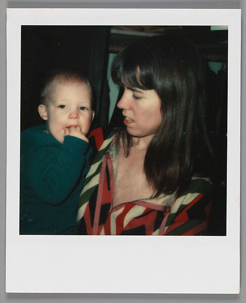 [Unidentified Woman with Baby, Old Lyme, Connecticut], Walker Evans (American, St. Louis, Missouri 1903–1975 New Haven, Connecticut), Instant internal dye diffusion transfer print (Polaroid SX-70) 