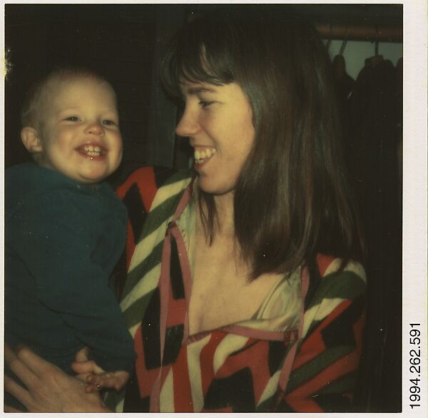 [Unidentified Woman with Baby, Old Lyme, Connecticut], Walker Evans (American, St. Louis, Missouri 1903–1975 New Haven, Connecticut), Instant internal dye diffusion transfer print (Polaroid SX-70) 