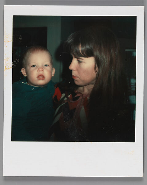 [Unidentified Woman with Baby, Old Lyme, Connecticut], Walker Evans (American, St. Louis, Missouri 1903–1975 New Haven, Connecticut), Instant internal dye diffusion transfer print (Polaroid SX-70) 