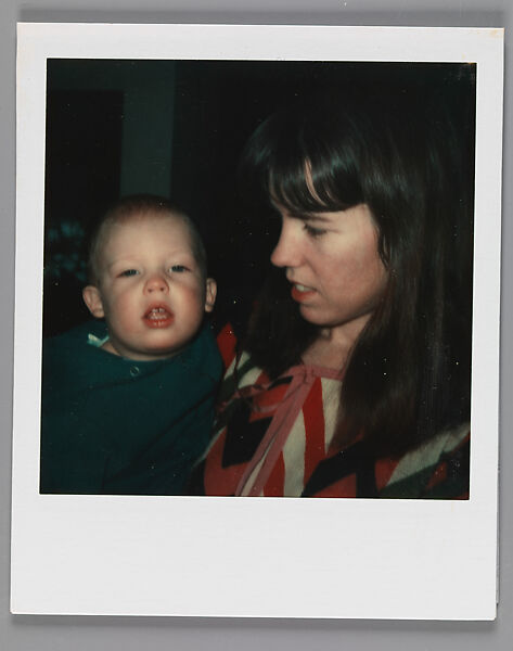 [Unidentified Woman with Baby, Old Lyme, Connecticut], Walker Evans (American, St. Louis, Missouri 1903–1975 New Haven, Connecticut), Instant internal dye diffusion transfer print (Polaroid SX-70) 