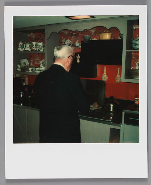 [Unidentified Man in Kitchen], Walker Evans (American, St. Louis, Missouri 1903–1975 New Haven, Connecticut), Instant internal dye diffusion transfer print (Polaroid SX-70) 