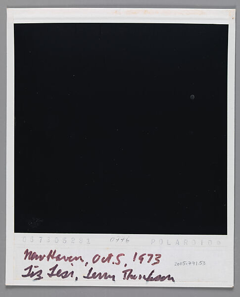 [Liz Lesy and Jerry Thompson, New Haven, Connecticut], Walker Evans (American, St. Louis, Missouri 1903–1975 New Haven, Connecticut), Instant internal dye diffusion transfer print (Polaroid SX-70)