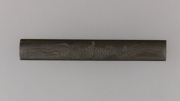 Knife Handle (Kozuka), Copper-gold alloy (shakudō), gold, silver, copper-silver alloy (shibuichi), Japanese