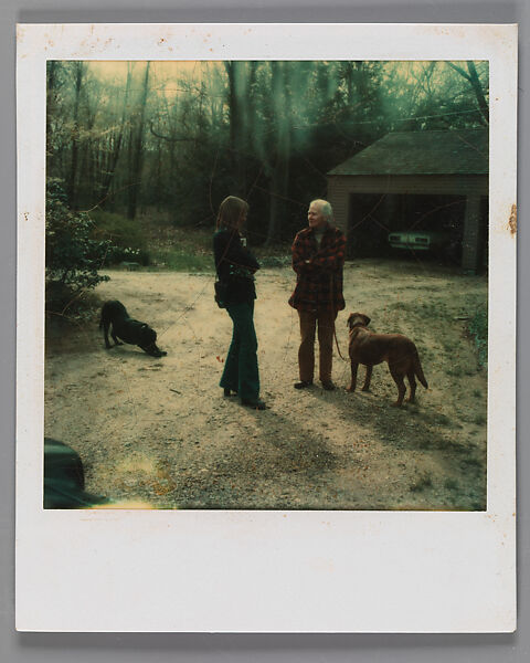 [Mary Knollenberg and Unidentified Woman in Driveway], Walker Evans (American, St. Louis, Missouri 1903–1975 New Haven, Connecticut), Instant internal dye diffusion transfer print (Polaroid SX-70) 
