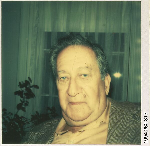[Aaron Siskind], Walker Evans (American, St. Louis, Missouri 1903–1975 New Haven, Connecticut), Instant internal dye diffusion transfer print (Polaroid SX-70) 