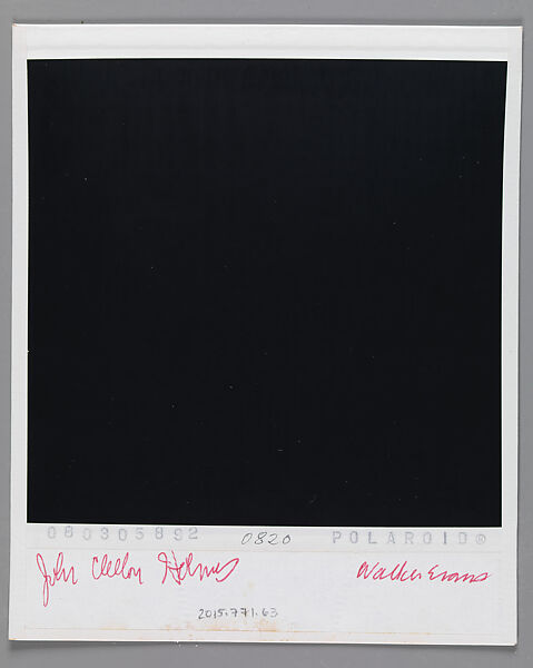 [John Clellon Holmes], Walker Evans (American, St. Louis, Missouri 1903–1975 New Haven, Connecticut), Instant internal dye diffusion transfer print (Polaroid SX-70)