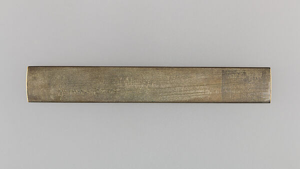 Knife Handle (Kozuka), Copper-silver alloy (shibuichi), gold, copper, Japanese