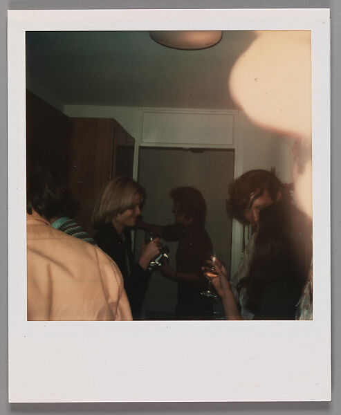 [People Drinking in Kitchen], Walker Evans (American, St. Louis, Missouri 1903–1975 New Haven, Connecticut), Instant internal dye diffusion transfer print (Polaroid SX-70) 