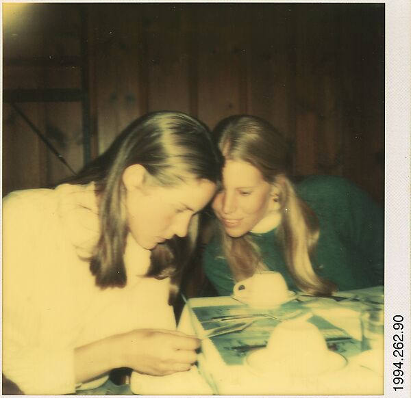 [Marcia Due and Keri Keating on Yale Field Trip, Accomac, Virginia], Walker Evans (American, St. Louis, Missouri 1903–1975 New Haven, Connecticut), Instant internal dye diffusion transfer print (Polaroid SX-70) 