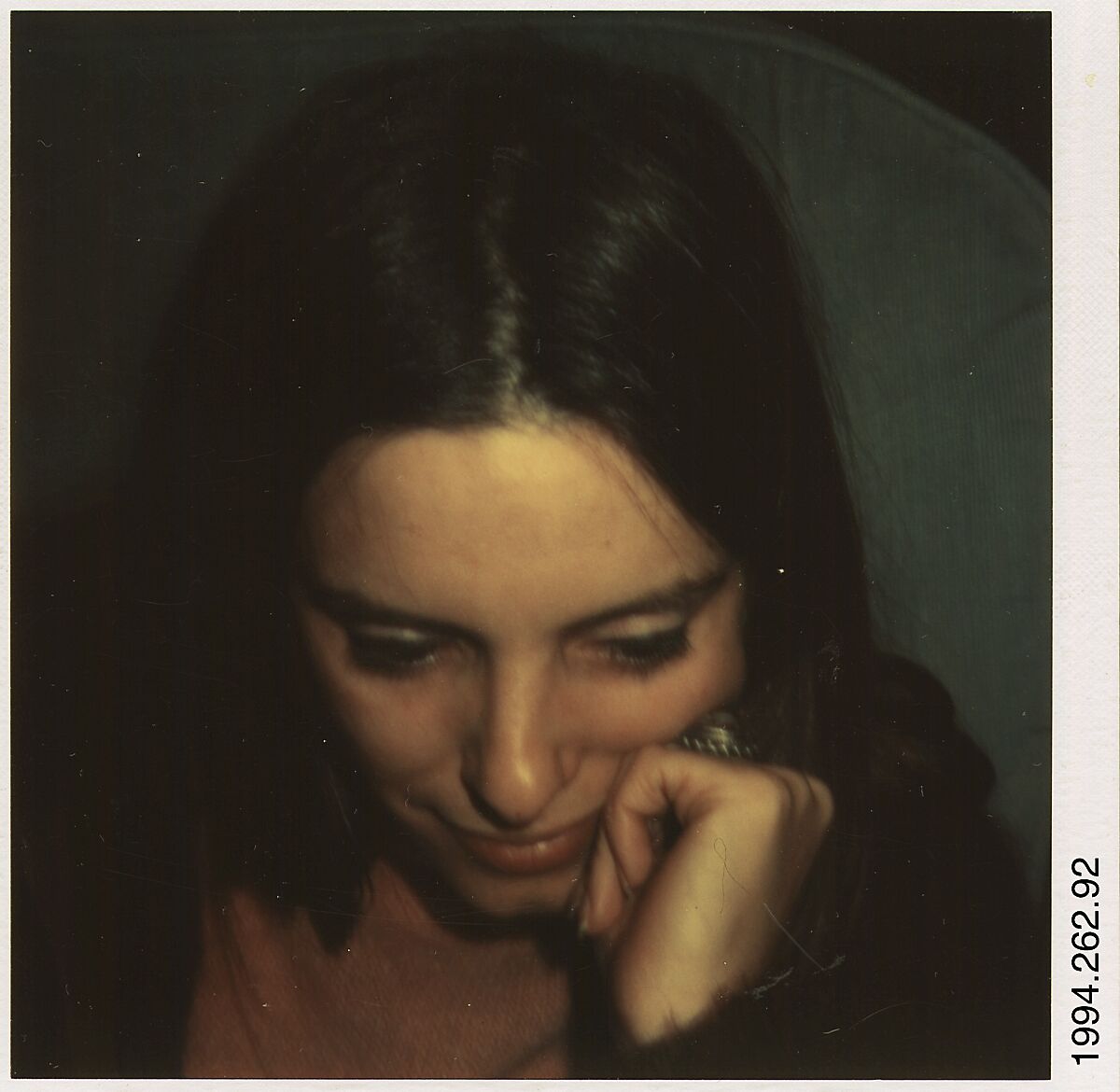 [Liz Lesy], Walker Evans (American, St. Louis, Missouri 1903–1975 New Haven, Connecticut), Instant internal dye diffusion transfer print (Polaroid SX-70) 