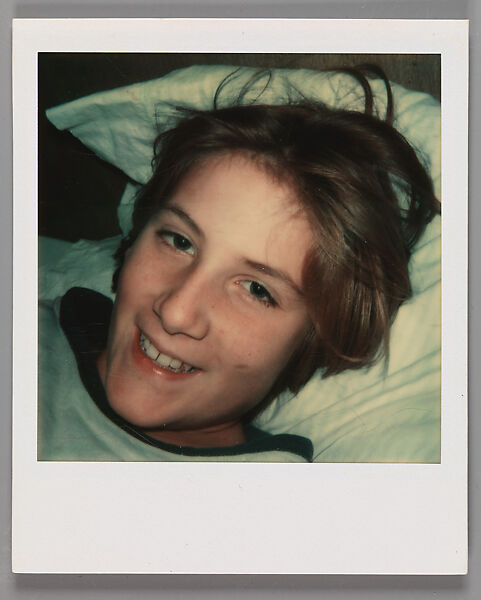 [Glenn Ives (?) in Bed], Walker Evans (American, St. Louis, Missouri 1903–1975 New Haven, Connecticut), Instant internal dye diffusion transfer print (Polaroid SX-70) 