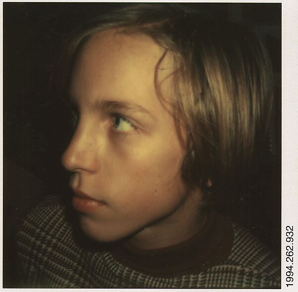 [Unidentified Blonde Boy], Walker Evans (American, St. Louis, Missouri 1903–1975 New Haven, Connecticut), Instant internal dye diffusion transfer print (Polaroid SX-70) 