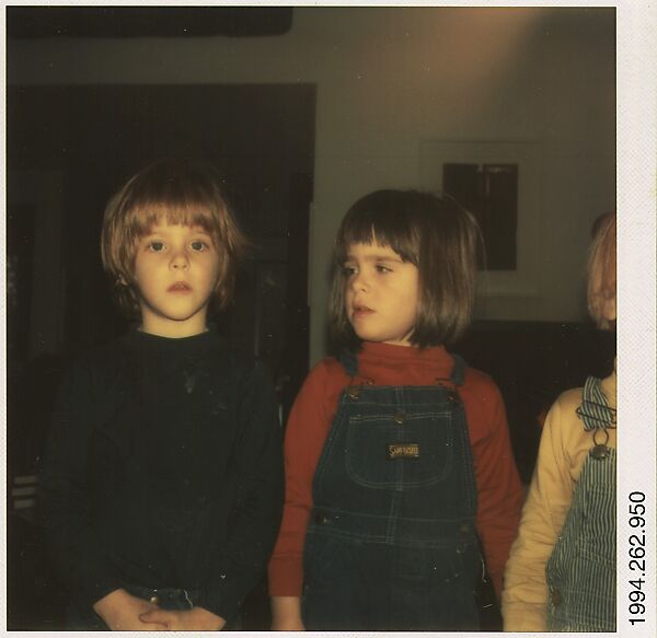 [Unidentified Family: The Three Children], Walker Evans (American, St. Louis, Missouri 1903–1975 New Haven, Connecticut), Instant internal dye diffusion transfer print (Polaroid SX-70) 