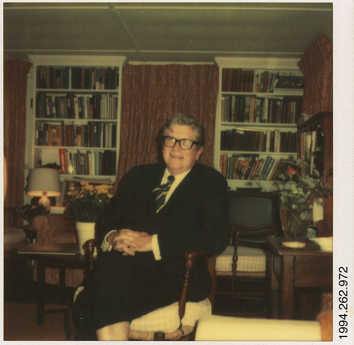 [Unidentified Man], Walker Evans (American, St. Louis, Missouri 1903–1975 New Haven, Connecticut), Instant internal dye diffusion transfer print (Polaroid SX-70) 