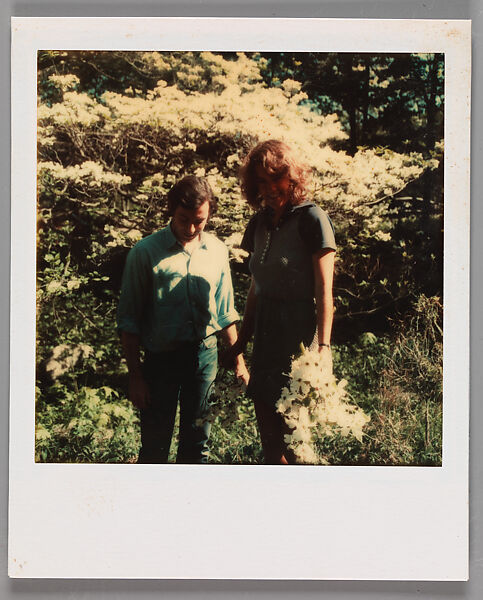[Jerry Thompson and Jane Corrigan Pruning a Tree], Walker Evans (American, St. Louis, Missouri 1903–1975 New Haven, Connecticut), Instant internal dye diffusion transfer print (Polaroid SX-70) 