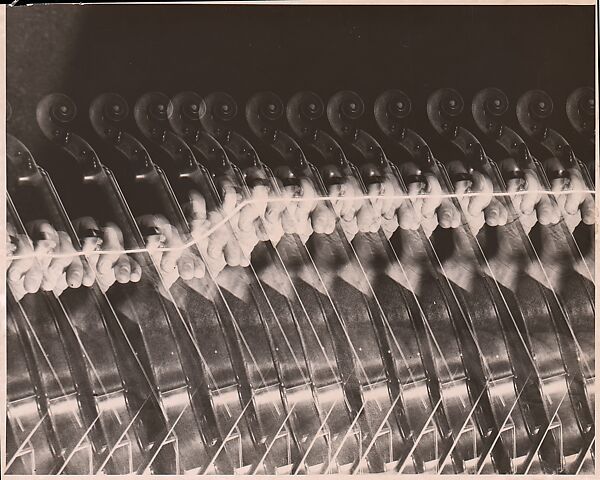 [Stroboscopic Study of Hands Playing Violin], Harold Edgerton (American, 1903–1990), Gelatin silver print 