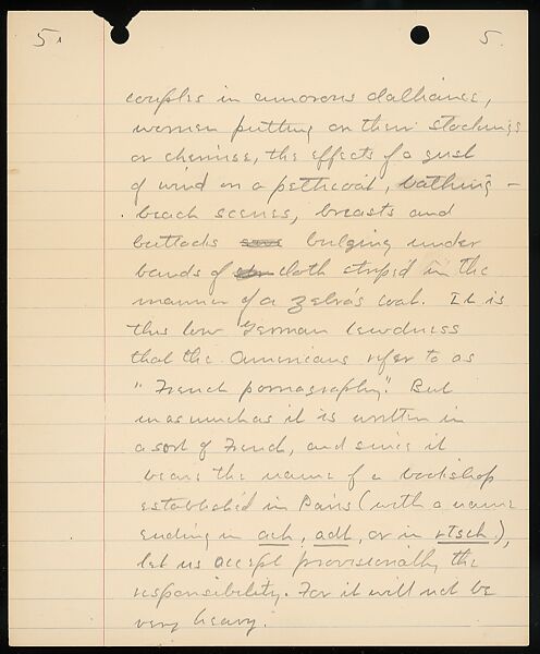 [38 Manuscripts, Typescripts, Carbon Copies of Translations from French by Walker Evans of Gourmont, Baudelaire, Radiguet, Cendrars, Cocteau, Larbaud, Gide, Lautréamont, Dottin, and Others], Walker Evans (American, St. Louis, Missouri 1903–1975 New Haven, Connecticut), Pencil/ink on paper