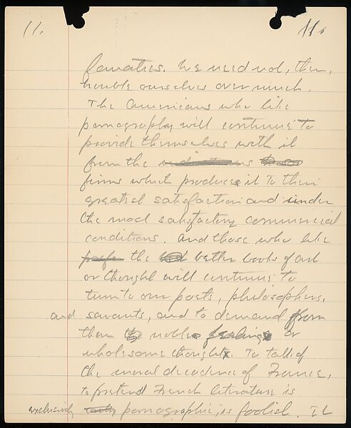 [38 Manuscripts, Typescripts, Carbon Copies of Translations from French by Walker Evans of Gourmont, Baudelaire, Radiguet, Cendrars, Cocteau, Larbaud, Gide, Lautréamont, Dottin, and Others], Walker Evans (American, St. Louis, Missouri 1903–1975 New Haven, Connecticut), Pencil/ink on paper