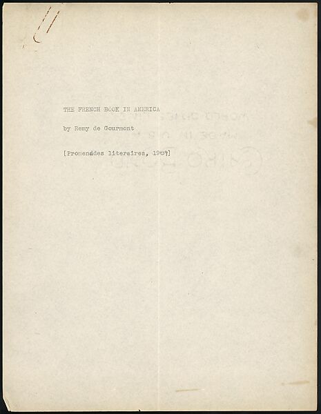 [38 Manuscripts, Typescripts, Carbon Copies of Translations from French by Walker Evans of Gourmont, Baudelaire, Radiguet, Cendrars, Cocteau, Larbaud, Gide, Lautréamont, Dottin, and Others], Walker Evans (American, St. Louis, Missouri 1903–1975 New Haven, Connecticut), Pencil/ink on paper