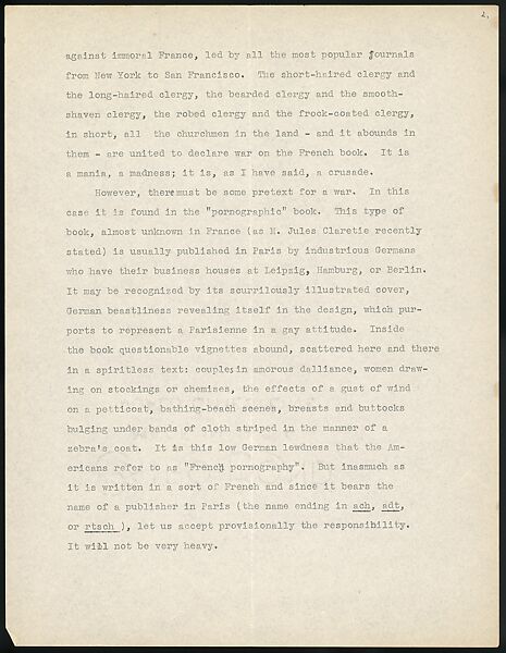 [38 Manuscripts, Typescripts, Carbon Copies of Translations from French by Walker Evans of Gourmont, Baudelaire, Radiguet, Cendrars, Cocteau, Larbaud, Gide, Lautréamont, Dottin, and Others], Walker Evans (American, St. Louis, Missouri 1903–1975 New Haven, Connecticut), Pencil/ink on paper