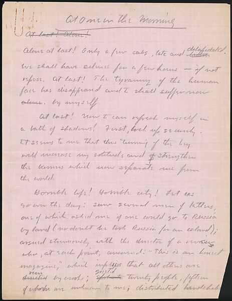 [38 Manuscripts, Typescripts, Carbon Copies of Translations from French by Walker Evans of Gourmont, Baudelaire, Radiguet, Cendrars, Cocteau, Larbaud, Gide, Lautréamont, Dottin, and Others], Walker Evans (American, St. Louis, Missouri 1903–1975 New Haven, Connecticut), Pencil/ink on paper