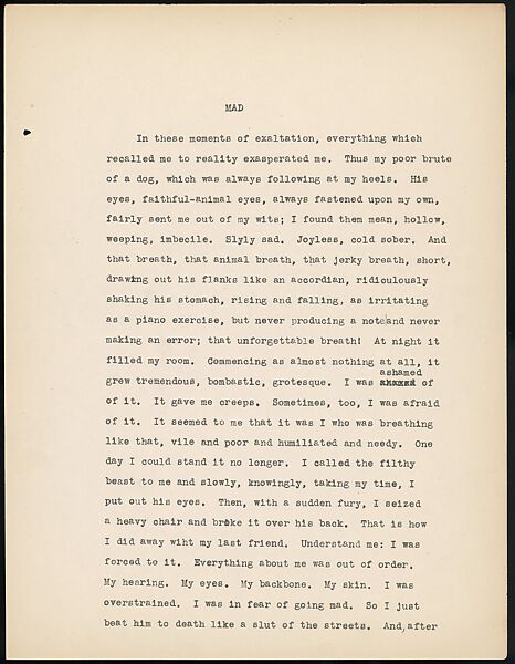 [38 Manuscripts, Typescripts, Carbon Copies of Translations from French by Walker Evans of Gourmont, Baudelaire, Radiguet, Cendrars, Cocteau, Larbaud, Gide, Lautréamont, Dottin, and Others], Walker Evans (American, St. Louis, Missouri 1903–1975 New Haven, Connecticut), Pencil/ink on paper