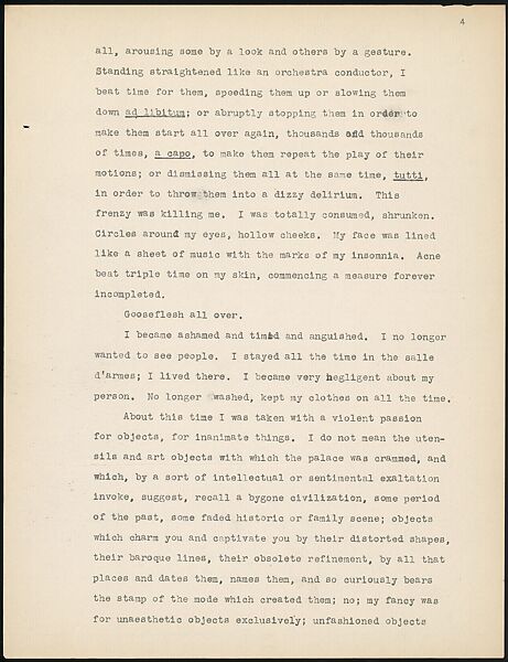 [38 Manuscripts, Typescripts, Carbon Copies of Translations from French by Walker Evans of Gourmont, Baudelaire, Radiguet, Cendrars, Cocteau, Larbaud, Gide, Lautréamont, Dottin, and Others], Walker Evans (American, St. Louis, Missouri 1903–1975 New Haven, Connecticut), Pencil/ink on paper