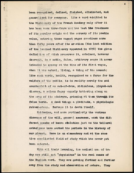 [38 Manuscripts, Typescripts, Carbon Copies of Translations from French by Walker Evans of Gourmont, Baudelaire, Radiguet, Cendrars, Cocteau, Larbaud, Gide, Lautréamont, Dottin, and Others], Walker Evans (American, St. Louis, Missouri 1903–1975 New Haven, Connecticut), Pencil/ink on paper